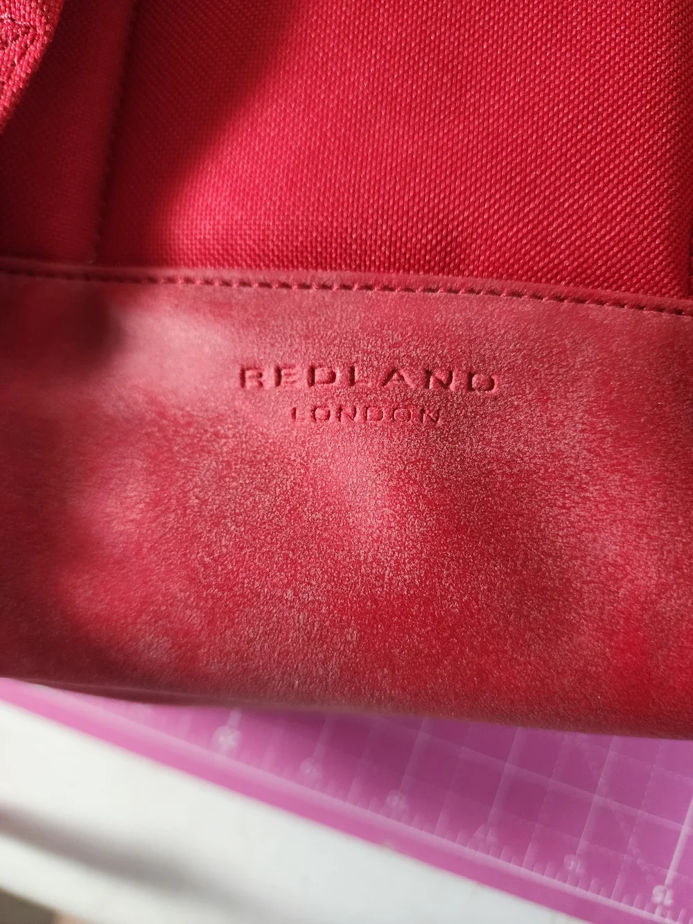Redland London Tango Red Backpack. Pantone Universe